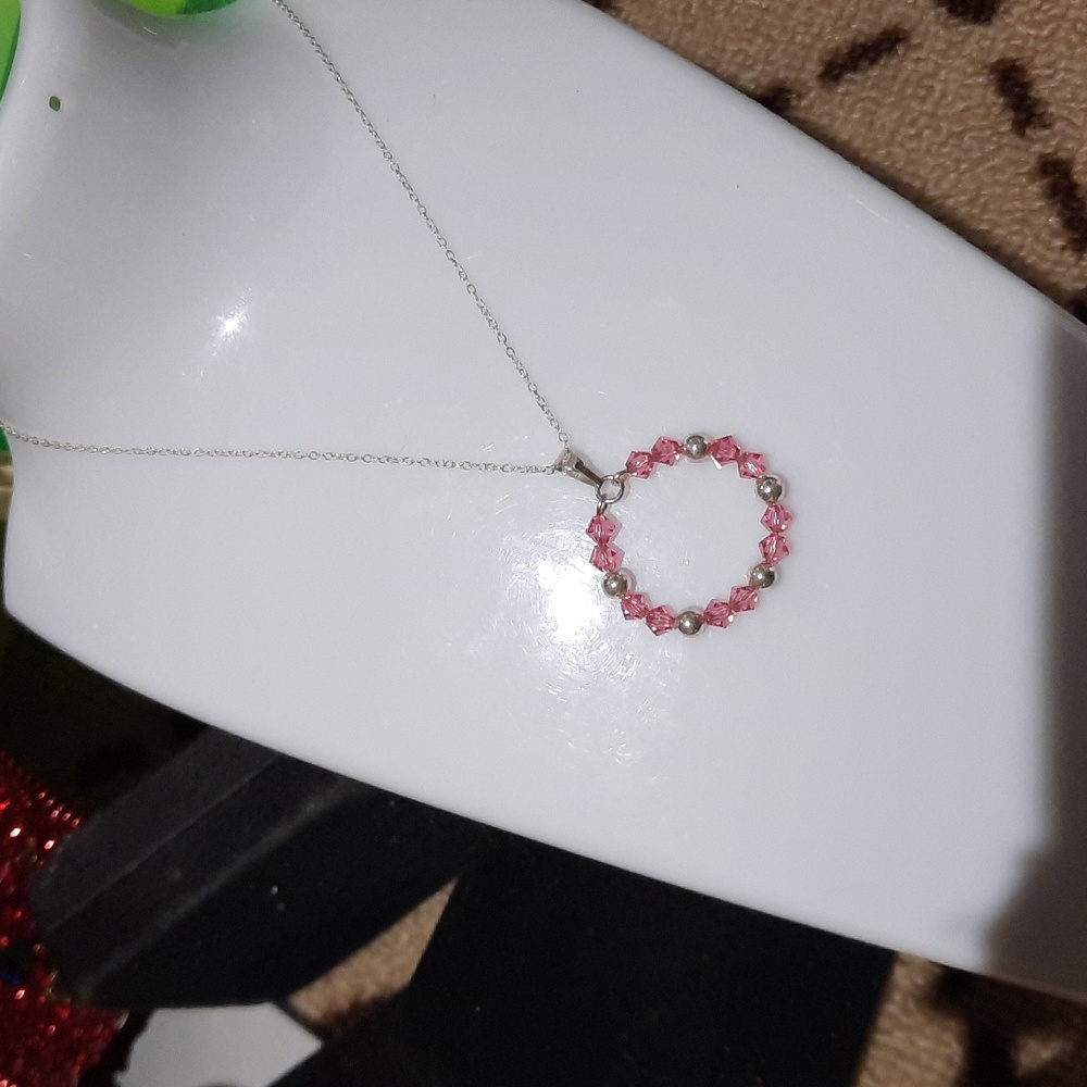 Solid Sterling Silver Charm June Birthstone Alexandrite Circle of Life Pendant